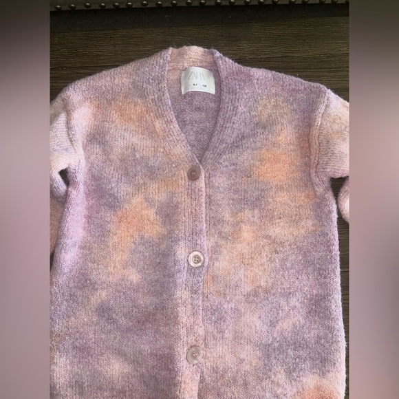 Zara Pink and Orange Women's Cardigan - Picture 3 of 6